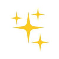 element yellow star blink on a white background vector