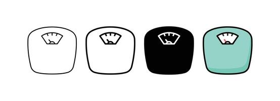 diet scale icon set vector