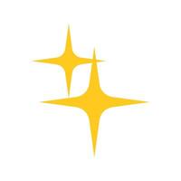 two yellow star blink on a white background vector