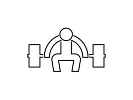 weightlifting icon outline vector