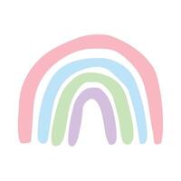 a rainbow is drawn in a colorful style vector