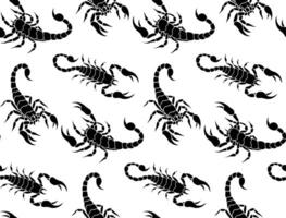 scorpion seamless pattern illustration vector