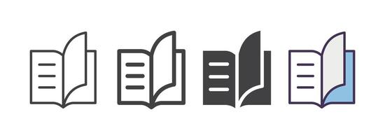 four books with different shapes and sizes vector