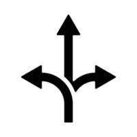 flexibility icon black and white illustration of an arrow pointing in two different directions vector