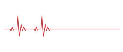 a heartbeat line on a white background vector