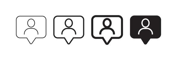 four icons of people with different shapes vector