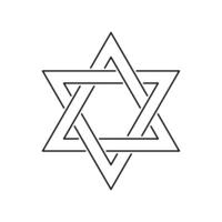 star of david coloring pages vector