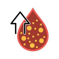 Cholesterol Icon Flat Design vector