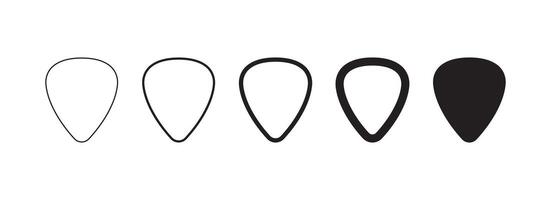 a set of four guitar pic icon vector