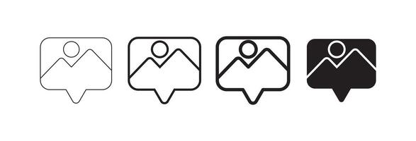icon set image message vector