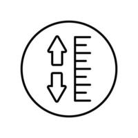 adjustable line height icon vector