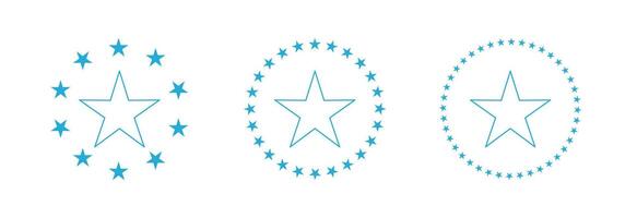 star icon set illustration vector