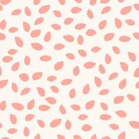 Seamless minimalist pattern with abstract orange teardrop shapes scattered on a light beige background. Elegant and simple design suitable for fabrics, wallpapers, or digital prints. vector