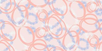Pastel seamless pattern with abstract oval shapes on a light peach background, accented with textured dots. Dynamic and simple modern design, suitable for fabric, wrapping paper, and digital vector