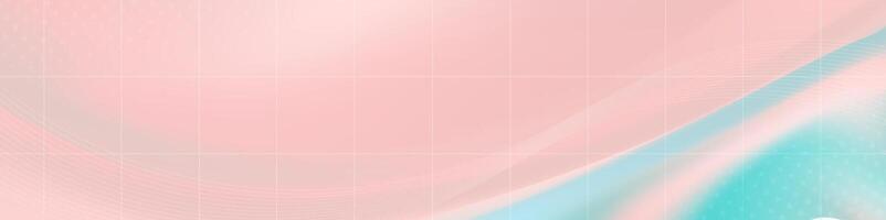 Abstract soft pink and teal flowing background. vector