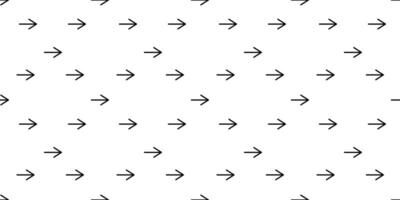 Repeated pattern of black arrows pointing right on a white background vector