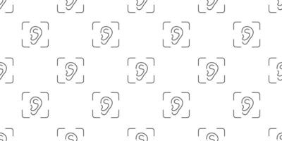 Visual representation of ears in a pattern design for auditory awareness vector