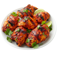 Tasty chicken tandoori isolated on transparent background png