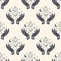 Mystical pattern with crystal vector