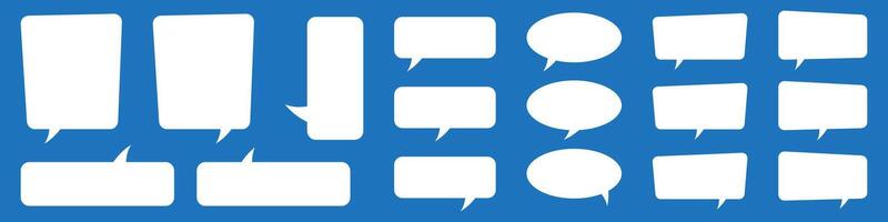 White blank speech bubbles set. vector