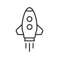 Rocket icon. Rocket launch line icon. vector