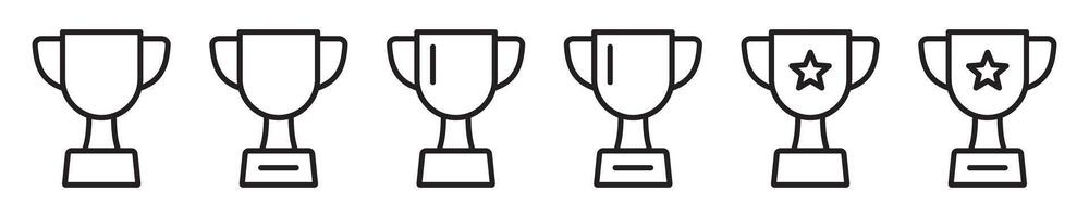 Trophy icon. Trophy cup symbol, victory cup icon. vector