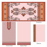Textile screen print design motif pattern decorate hand made artwork vector