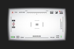 Camera viewfinder or photo frame recorder flat style design concept illustration. vector