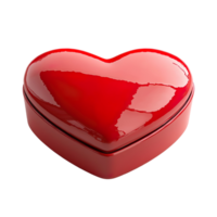 Valentines Red Heart Jewelry Box isolated on transparent background png