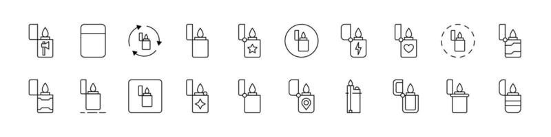 Lighter Minimalistic Outline Style Icons for Design, Cards, Apps, Social Networks vector