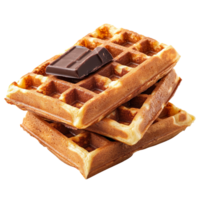 Waffles with chocolate isolated on transparent background png