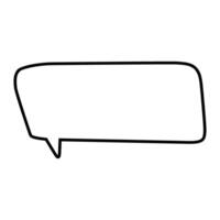 Speech bubble icon. Outline illustration of speech bubble icon for web. Text bubble symbol. vector