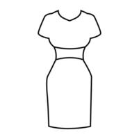 Dress icon. Outline illustration of dress icon for web design isolated on white background. vector