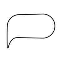 speech bubble icon over white background, line and fill style, illustration sign. vector