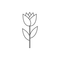 Flower line icon. illustration. Flat design style eps 10 vector