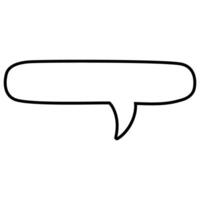 Simple hand drawn doodle of a speech bubble isolated on white background vector