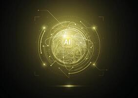 Abstract global network connection. Artificial intelligence concept of global business. Illustration vector