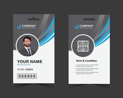 Modern Business ID Card with Abstract Shapes vector