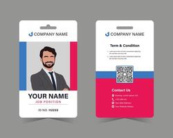 Modern and Simple Staff Identification Card template vector