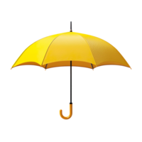 Yellow umbrella isolated on transparent background png
