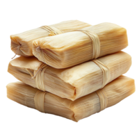 Wrapped tamales isolated on transparent background png