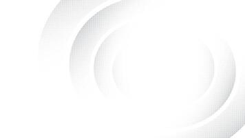 Abstract white and gray gradient background with round shape and halttone effect vector
