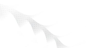 Abstract white and gray gradient background with curve lines and dot pattern vector