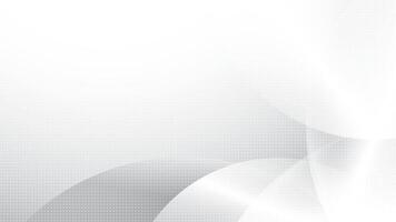 Abstract white and gray gradient background with curve lines and dot pattern, illus vector