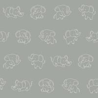 Outline Elephant Seamless Pattern Background for Print Fabric Surface Fashion Wrapping vector