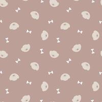 seamless minimal dog puppy pet animal repeat pattern in blue background vector
