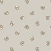 seamless minimal cookie repeat pattern in brown background vector