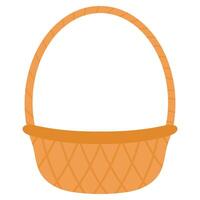 Empty basket isolated on transparent background vector