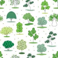 Deciduous forest seamless pattern graphics vector
