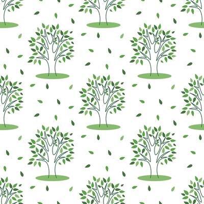 Silhouette of trees natural eco print